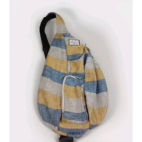Kamo Handbags - Kamo Unisex Slingbag Crossbody Backpack Multipurpose Lightweight Canvas Striped